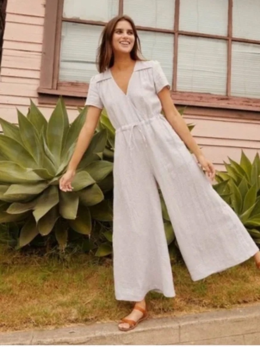 Christy Dawn The Dawn Gingham Jumpsuit Size Small